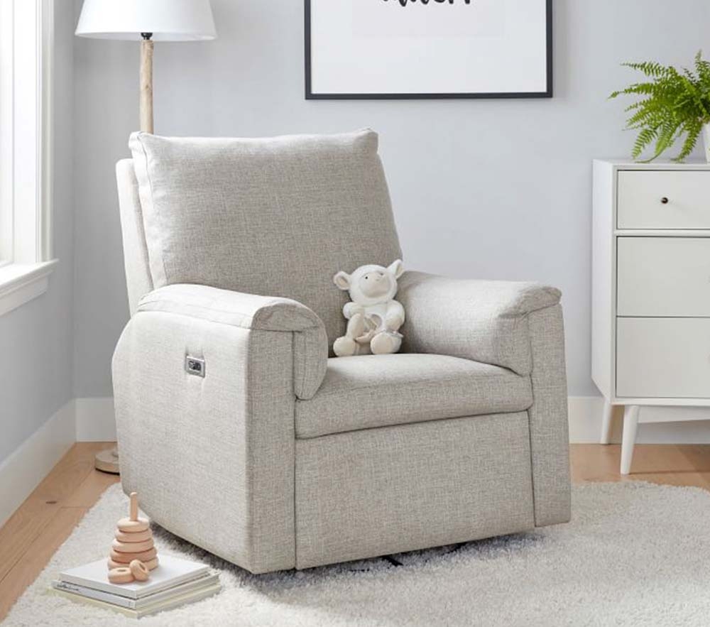 Light grey glider chair store