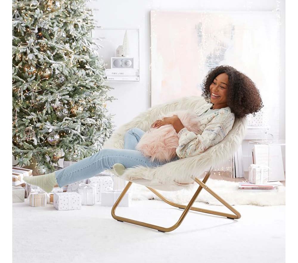 Himalayan faux fur bean bag chair sales