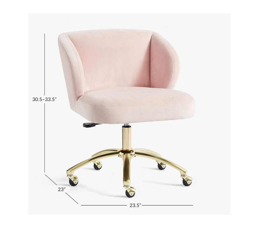 Performance everyday velvet clearance rose groovy swivel chair