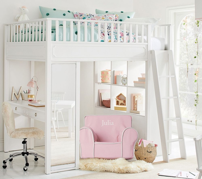 Pottery barn white loft bed on sale