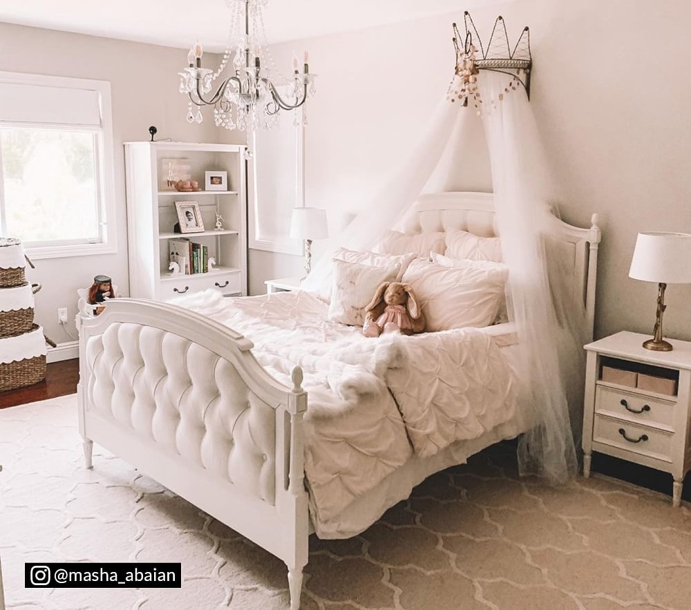 Girls tufted deals headboard