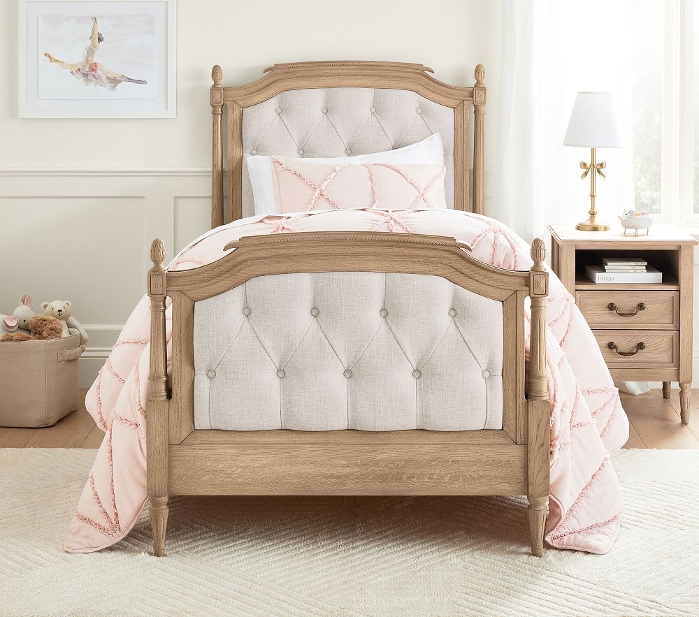 Kids upholstered bed store
