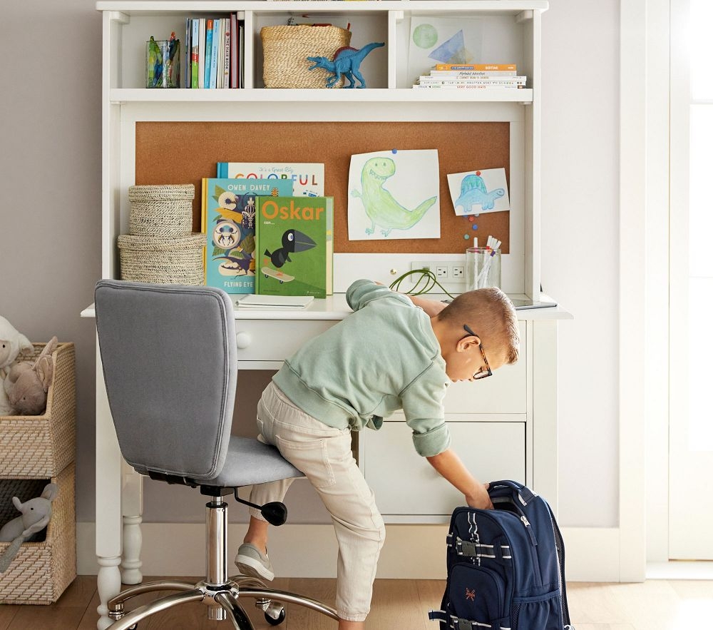 Kids study desk with sales hutch