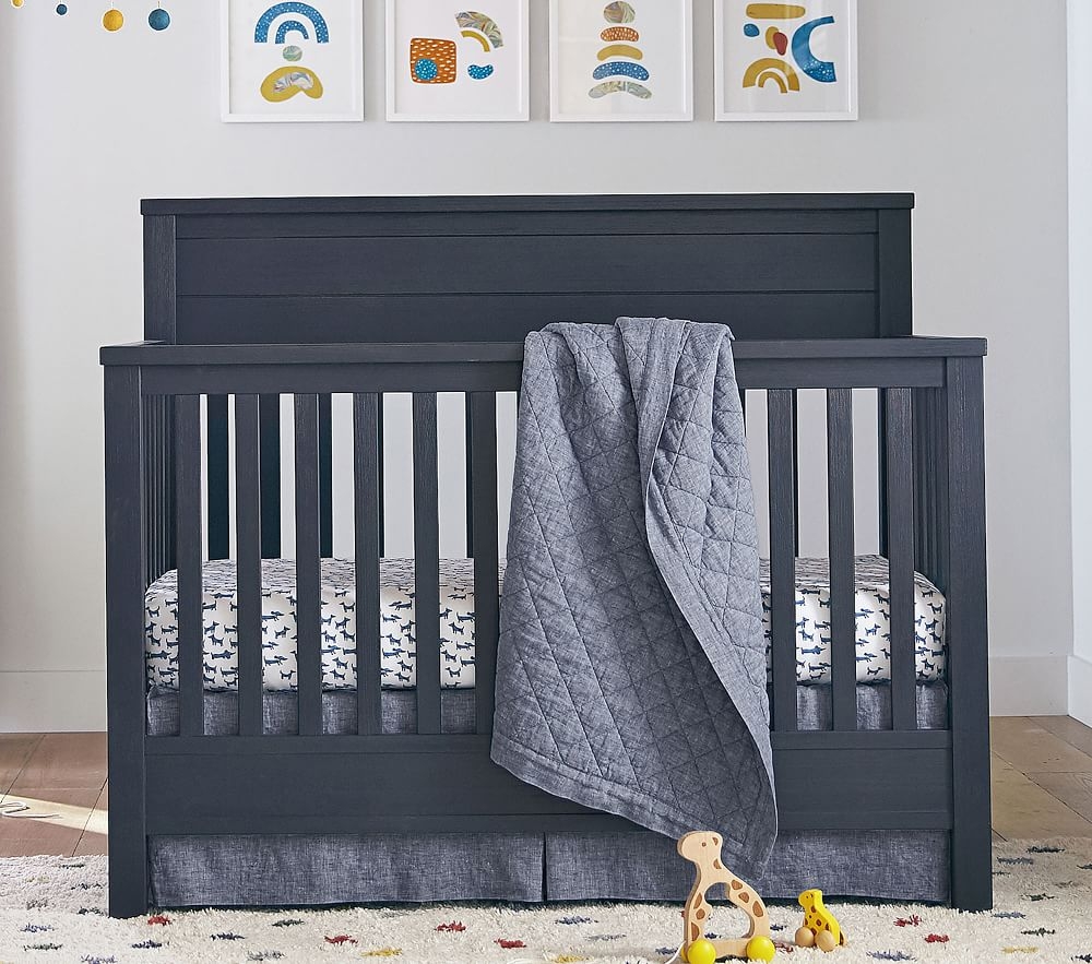 Gray 4 shop in 1 crib