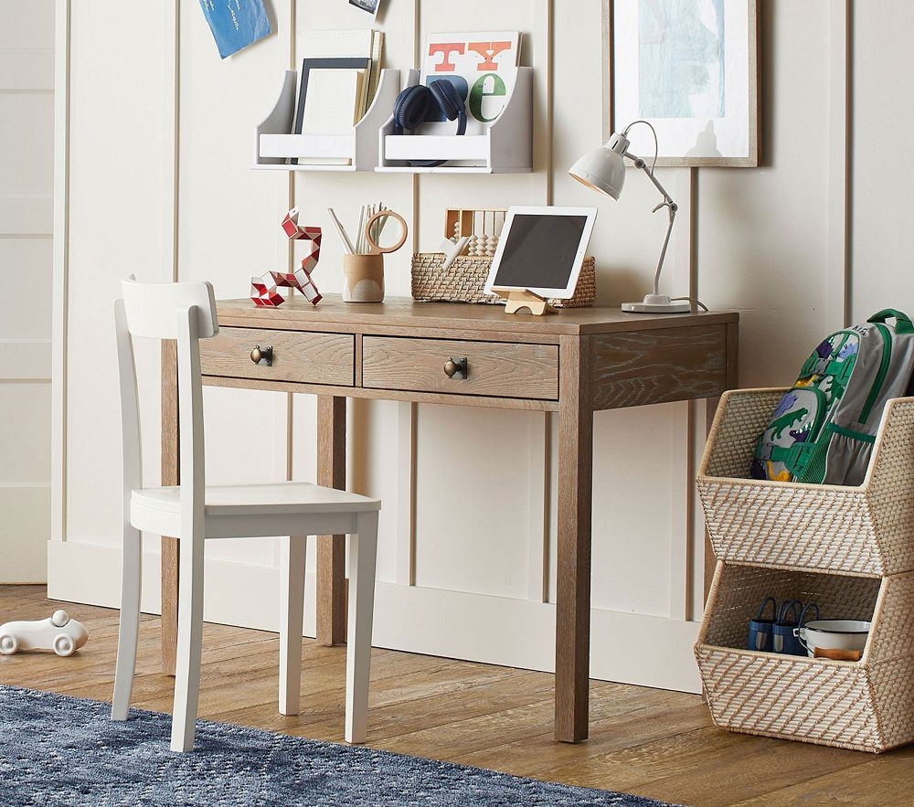 Pottery barn deals wood computer desk