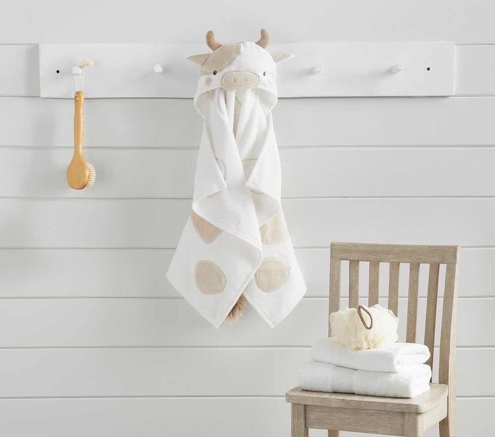 Cow clearance hooded towel