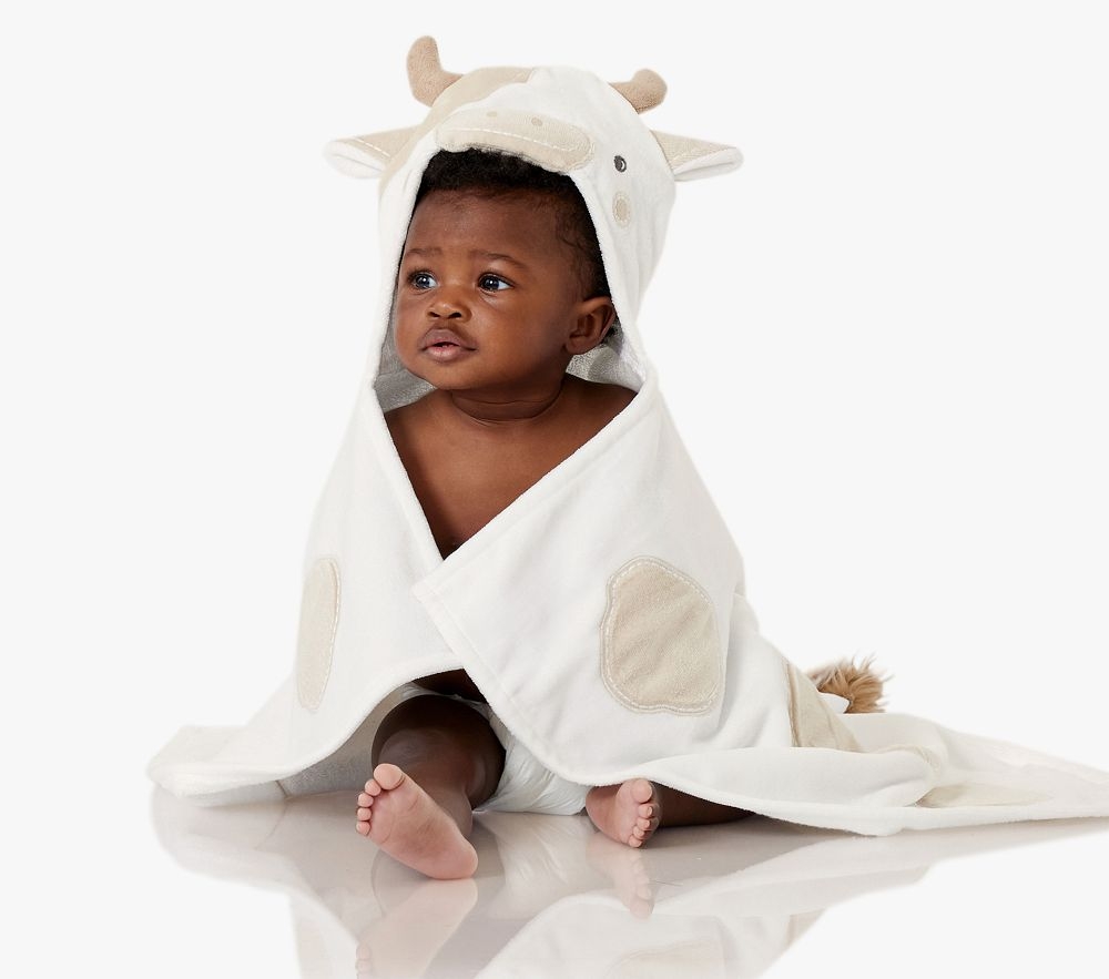 Cow hooded hot sale towel