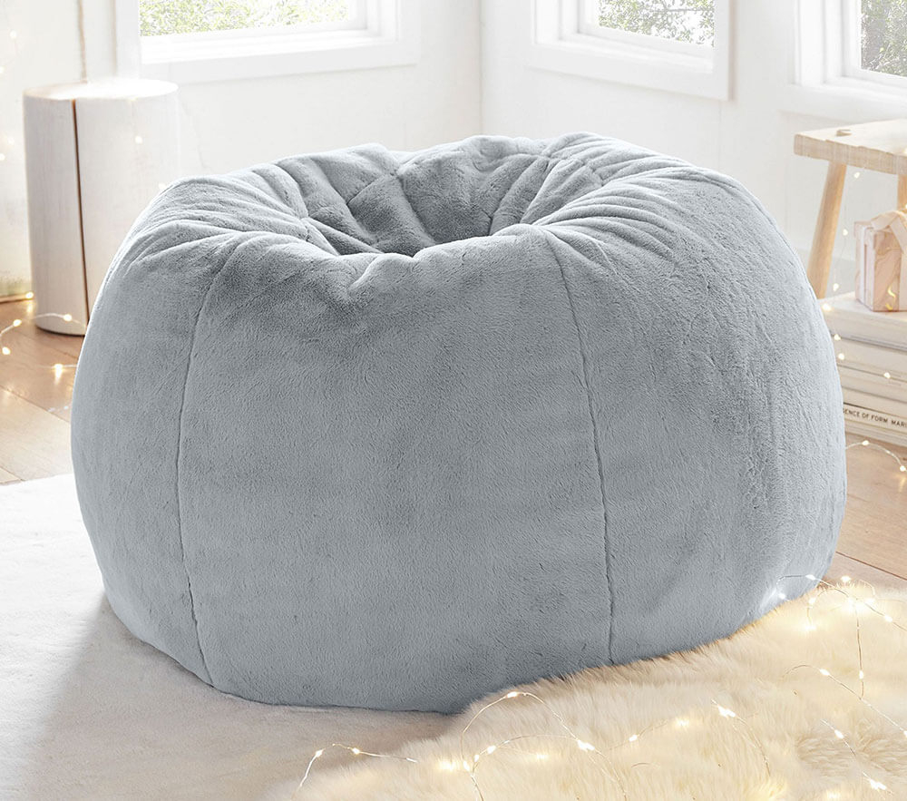 Shop Faux Fur Quarry Bean Bag Cover Only online Pottery Barn