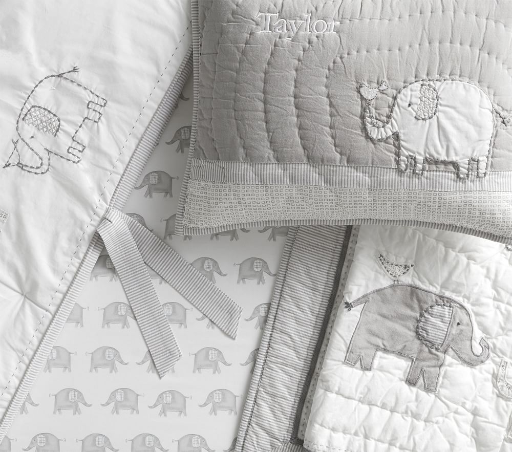 Pottery barn 2025 elephant crib bedding
