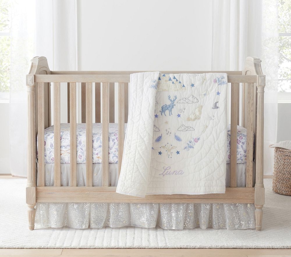 Sequin Shimmer Tulle Crib Skirt