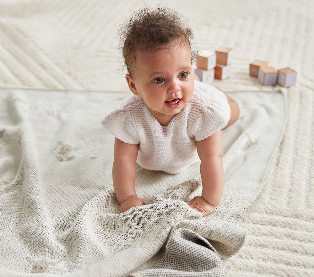 Shop Intarsia Sheep Baby Blanket online Pottery Barn Kids Saudi