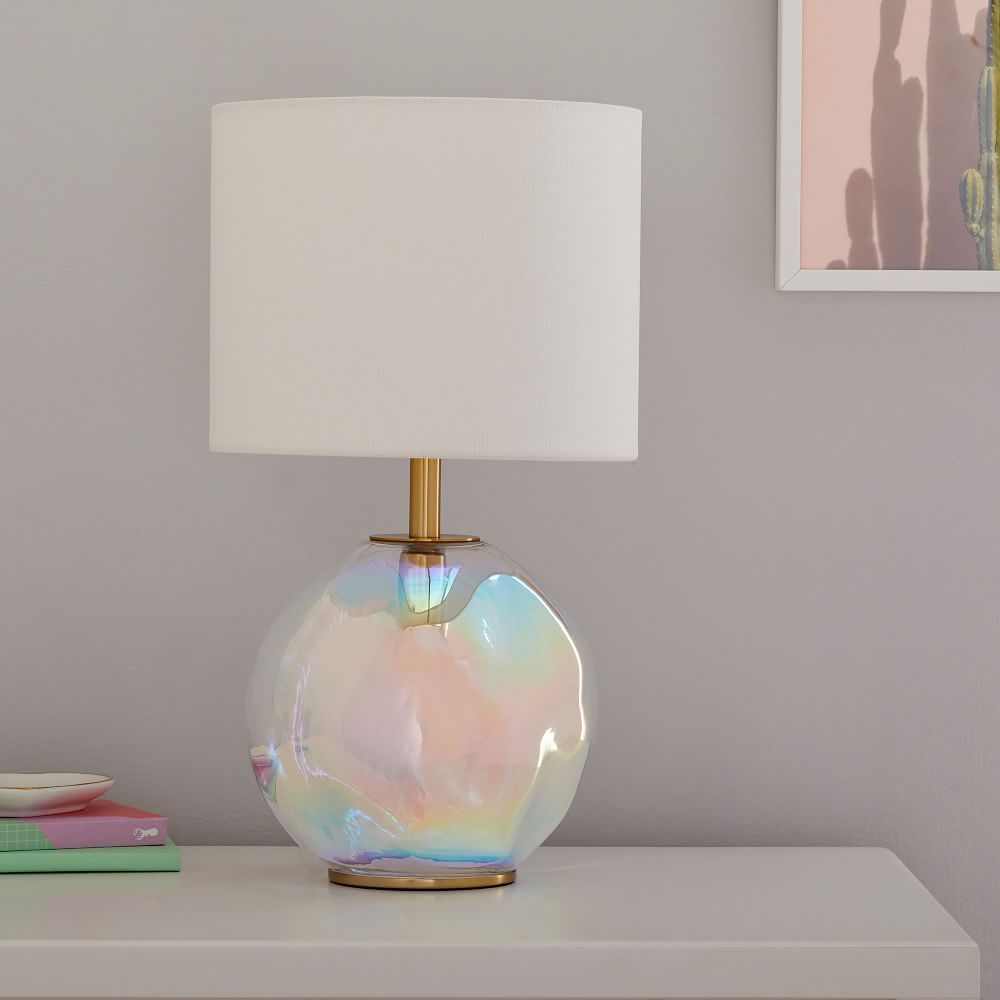 Iridescent globe table lamp new arrivals