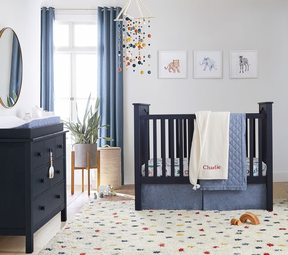 Pottery barn crib and dresser online set
