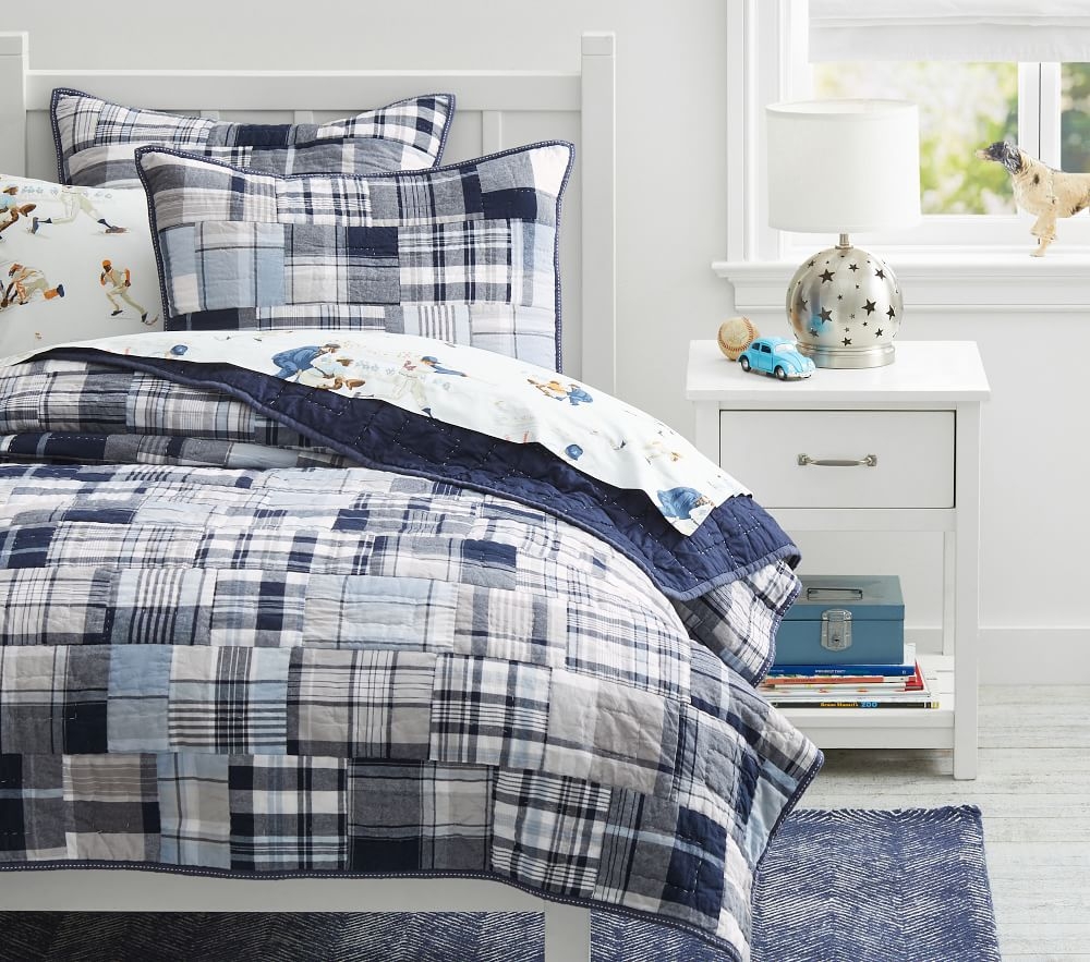 Pottery barn madras crib bedding store