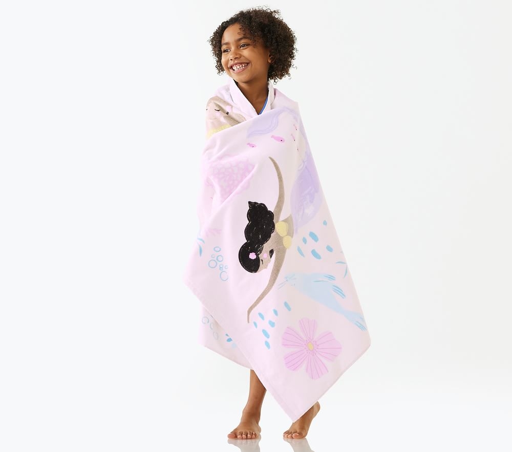 Mermaid hooded beach hot sale towel