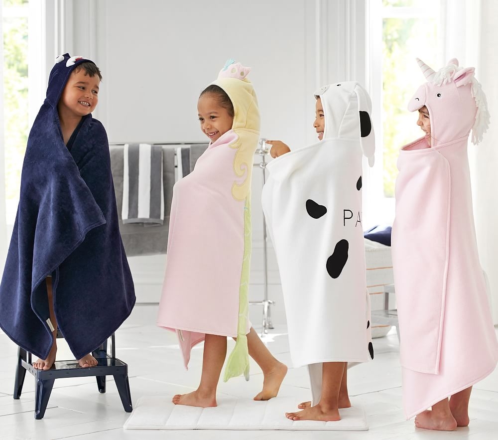 Pottery barn kids hooded hot sale towels