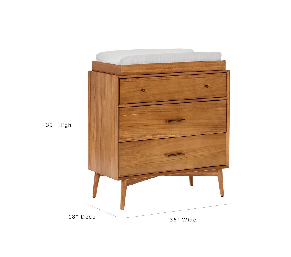 Mid century modern changing hot sale table