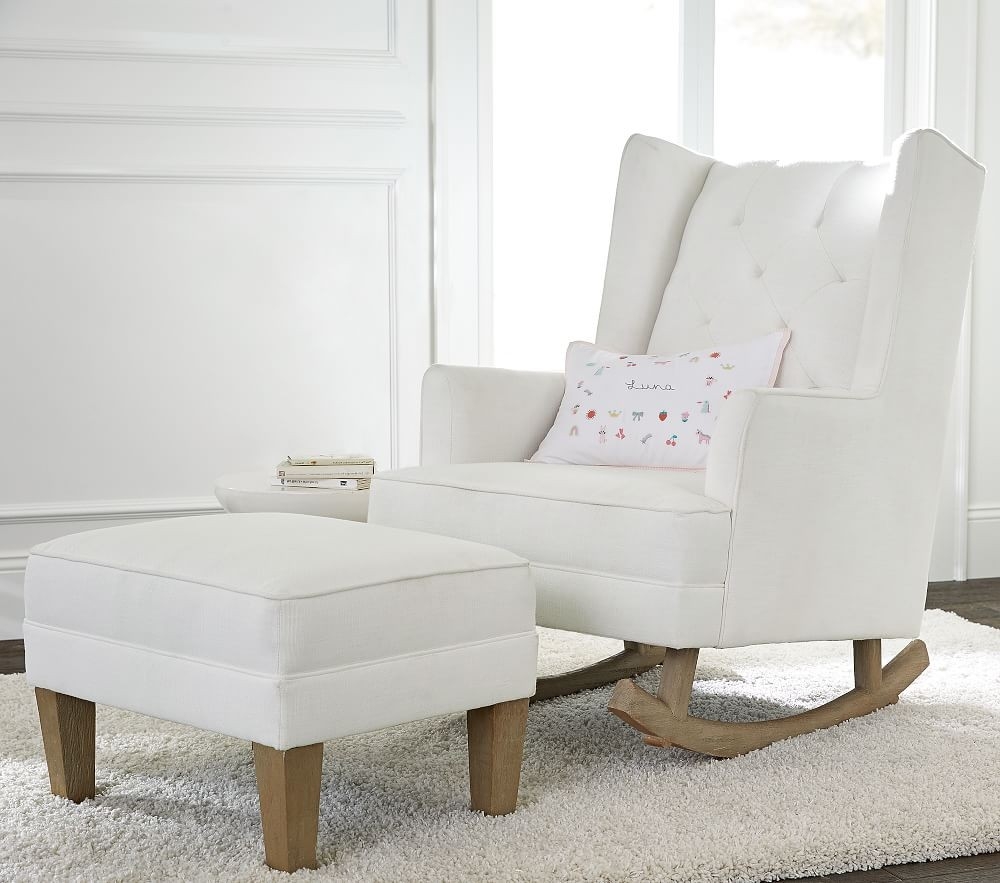 Tufted wingback rocker outlet