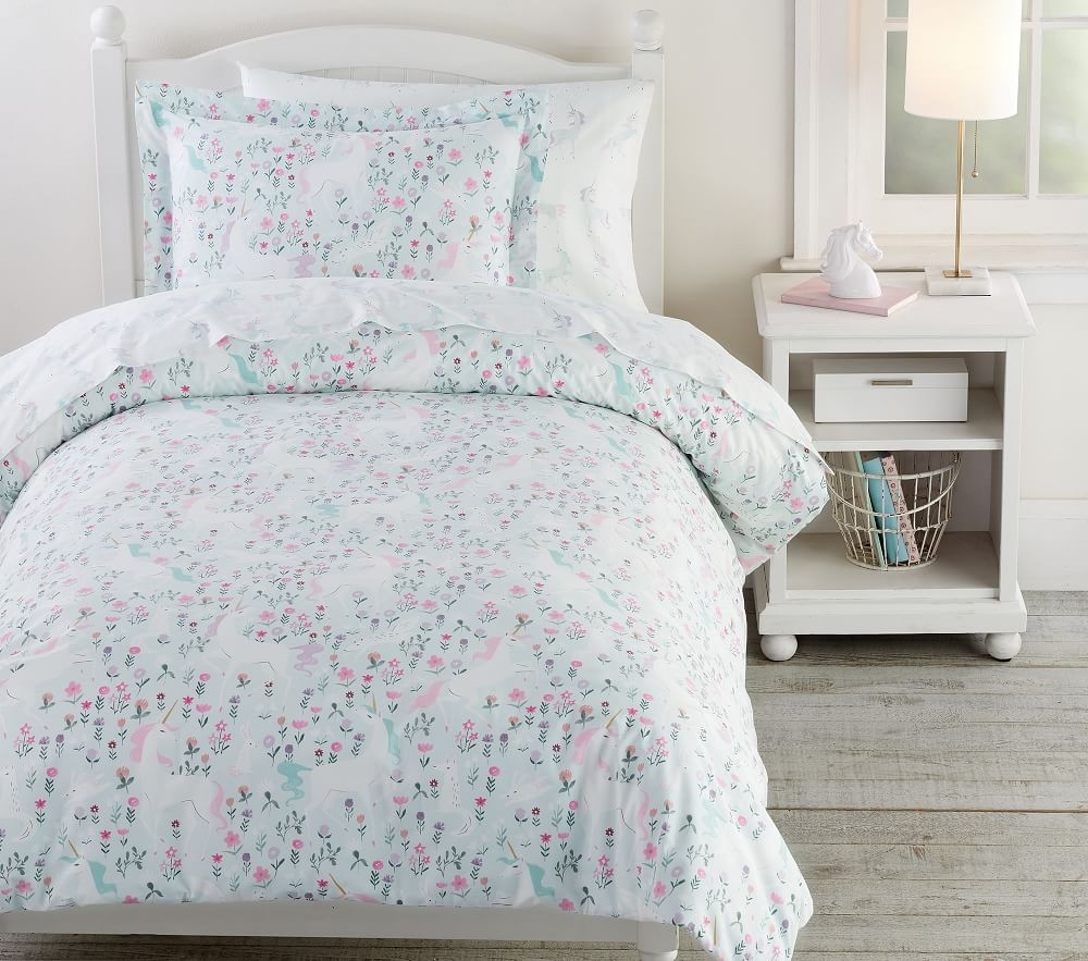 Shop Organic Mystical Unicorn Duvet Cover online Pottery Barn