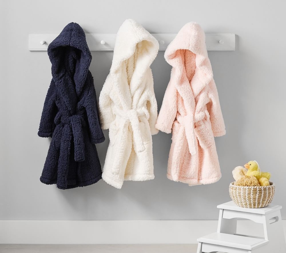 Sherpa bathrobe with hood sales
