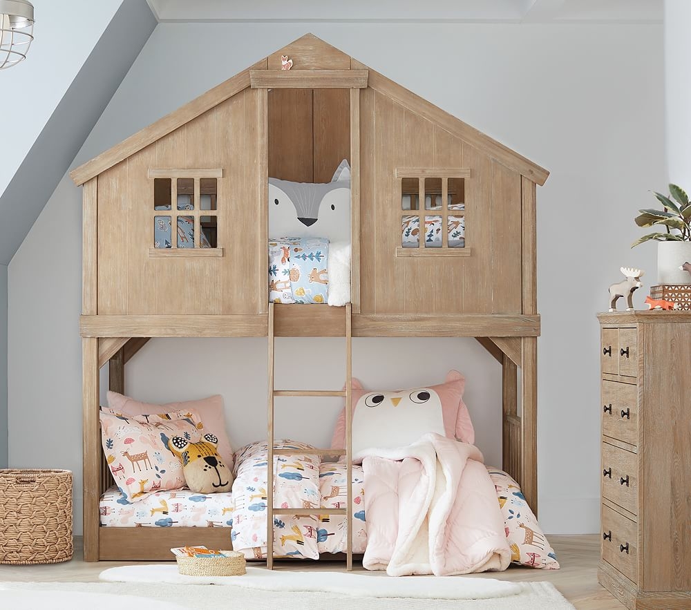 Twin over full online tree house bunk bed