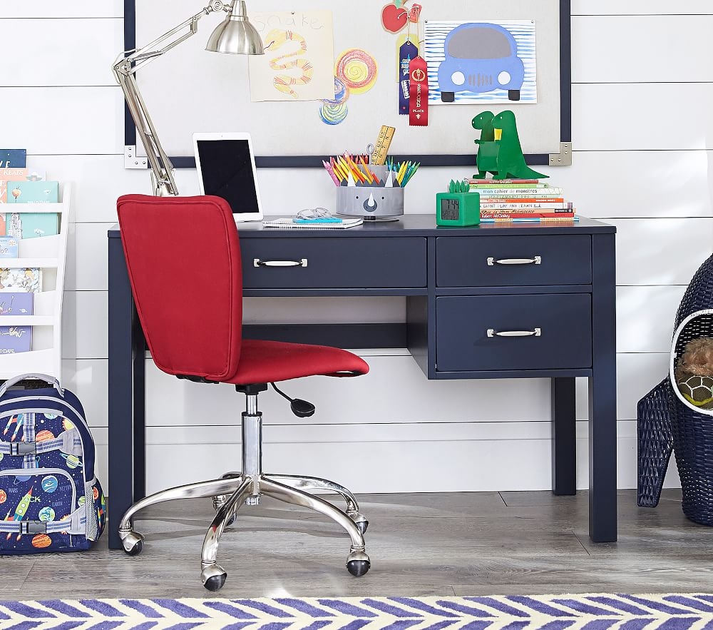 Shop Square Upholstered Desk Chair Brushed Nickel Base online