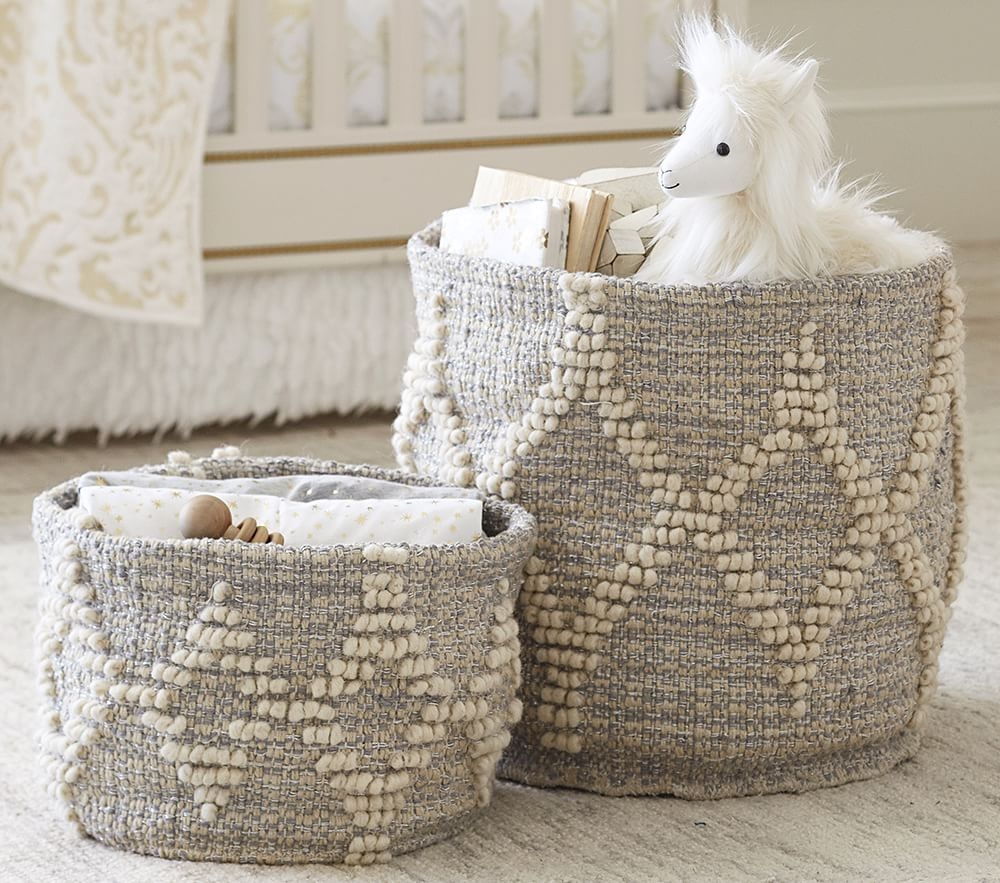 Pottery barn shop kids storage baskets