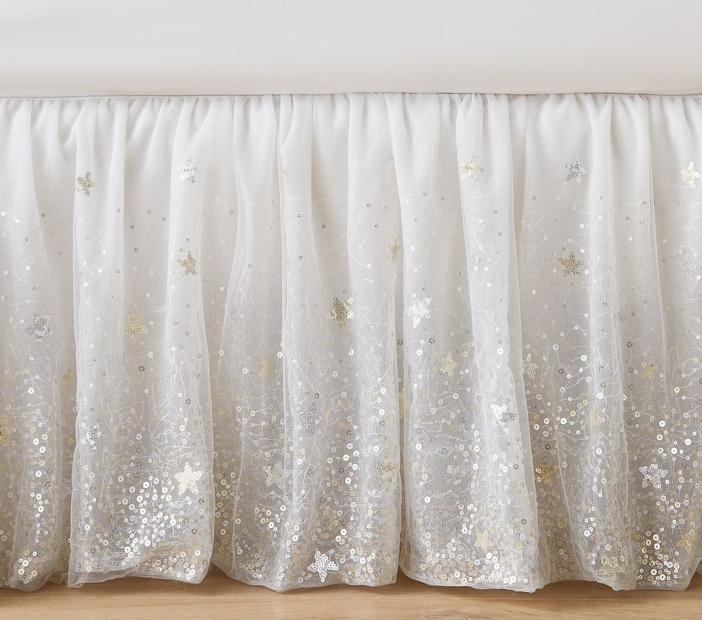 Gold sequin new arrivals bed skirt
