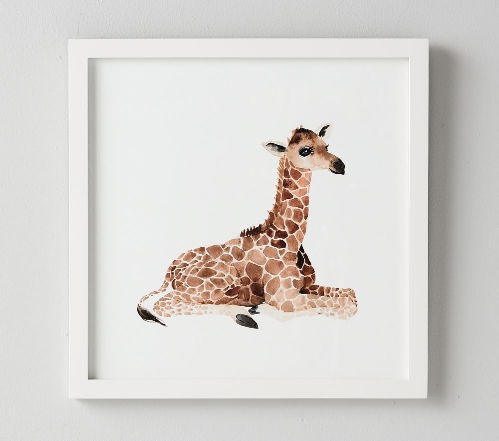 Baby giraffe wall art on sale